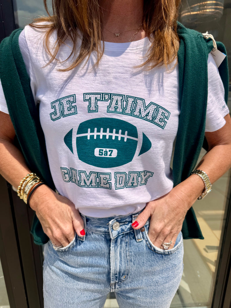 CINQ A SEPT GAME DAY SHRUNKEN TEE