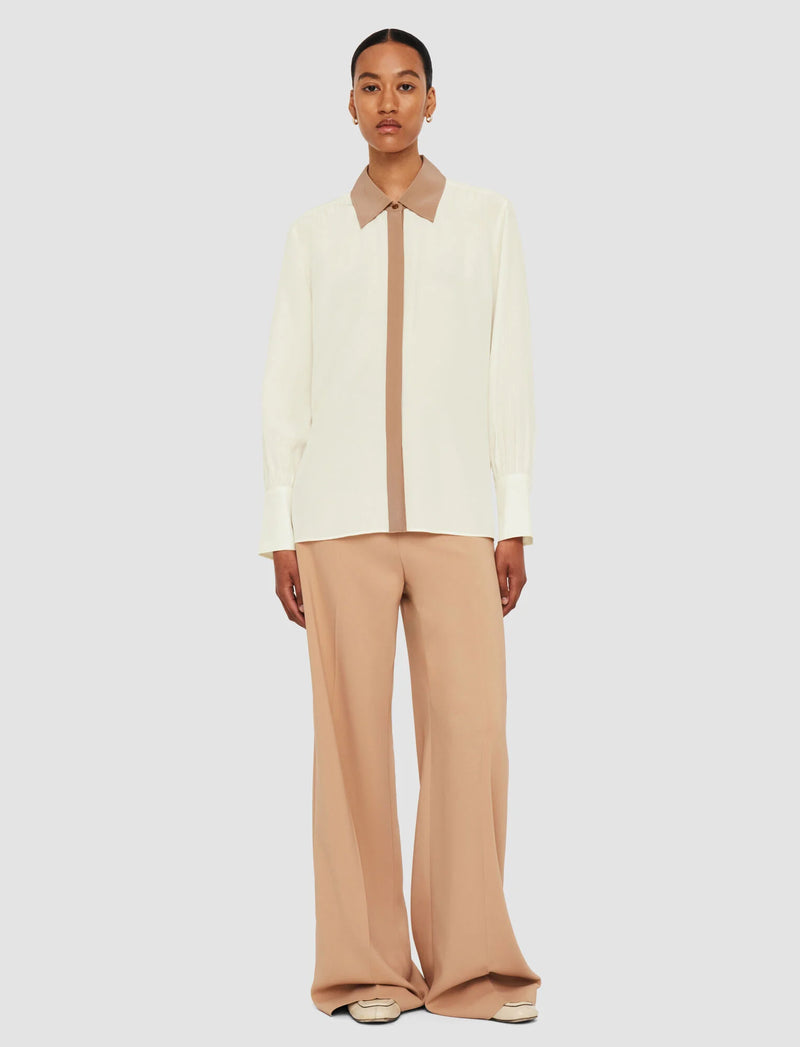 JOSEPH EVORA SILK CREPE DE CHINE COLOR BLOCK BLOUSE (9884427452721)