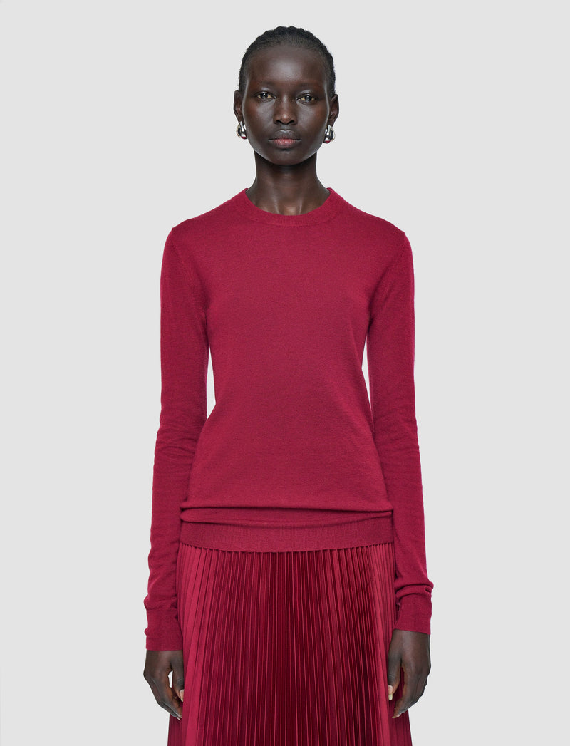 JOSEPH ROUND NECK LONG SLEEVE CASHAIR
