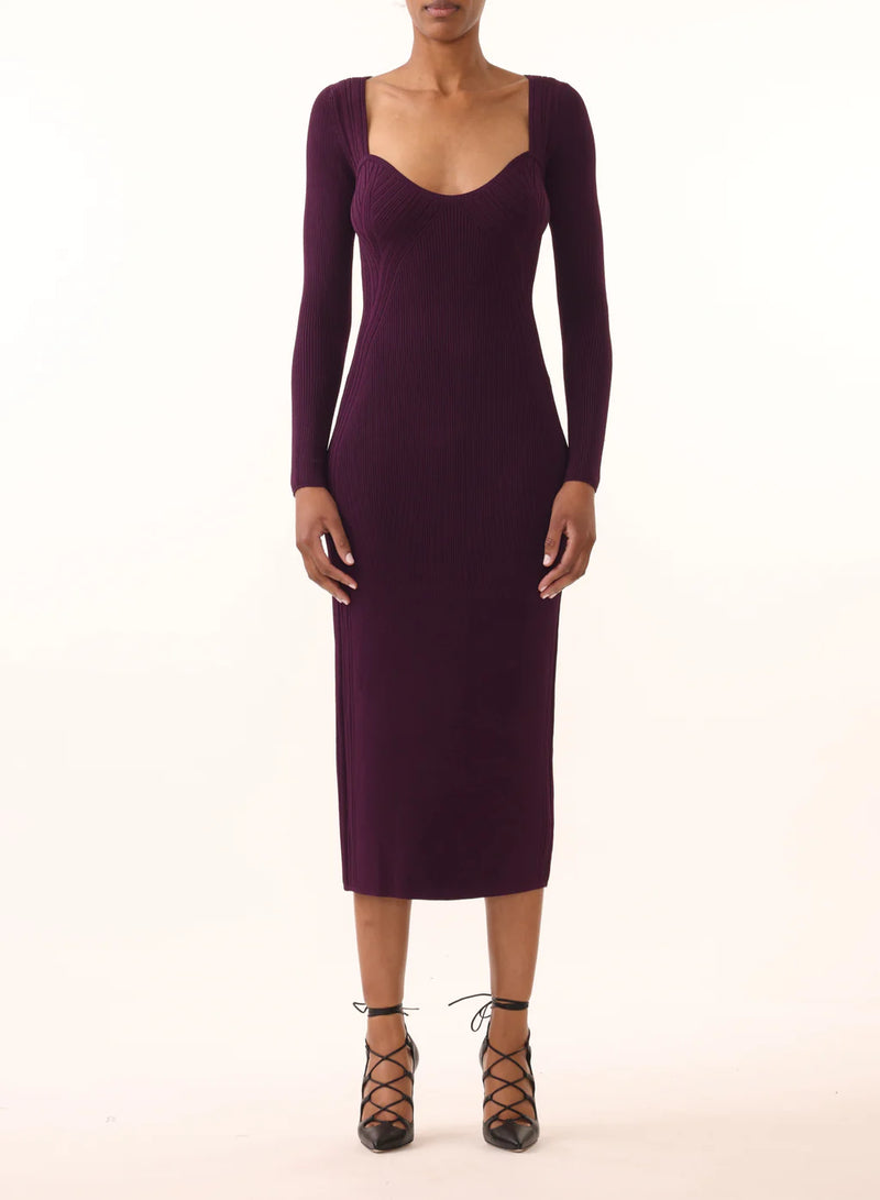 Cross Over Detail Knit Dress (8802991800625)