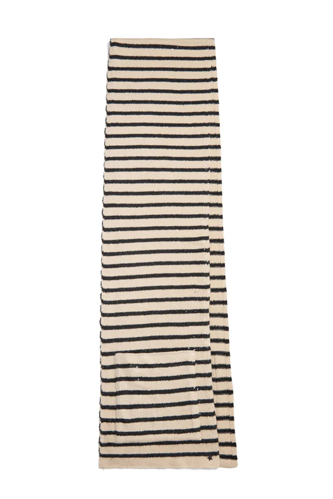 Striped Knit Pocket Scarf with (10047470305585)