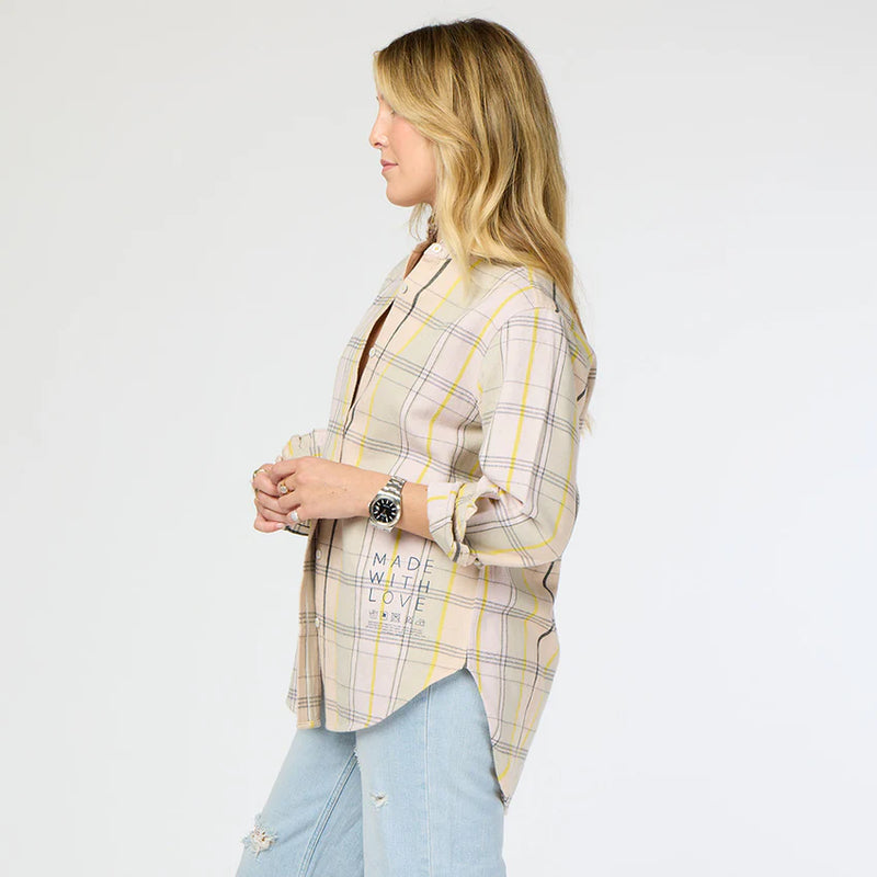 KERRI ROSENTHAL MIA RUFFLE SHIRT IN PLAID (9732075585841)