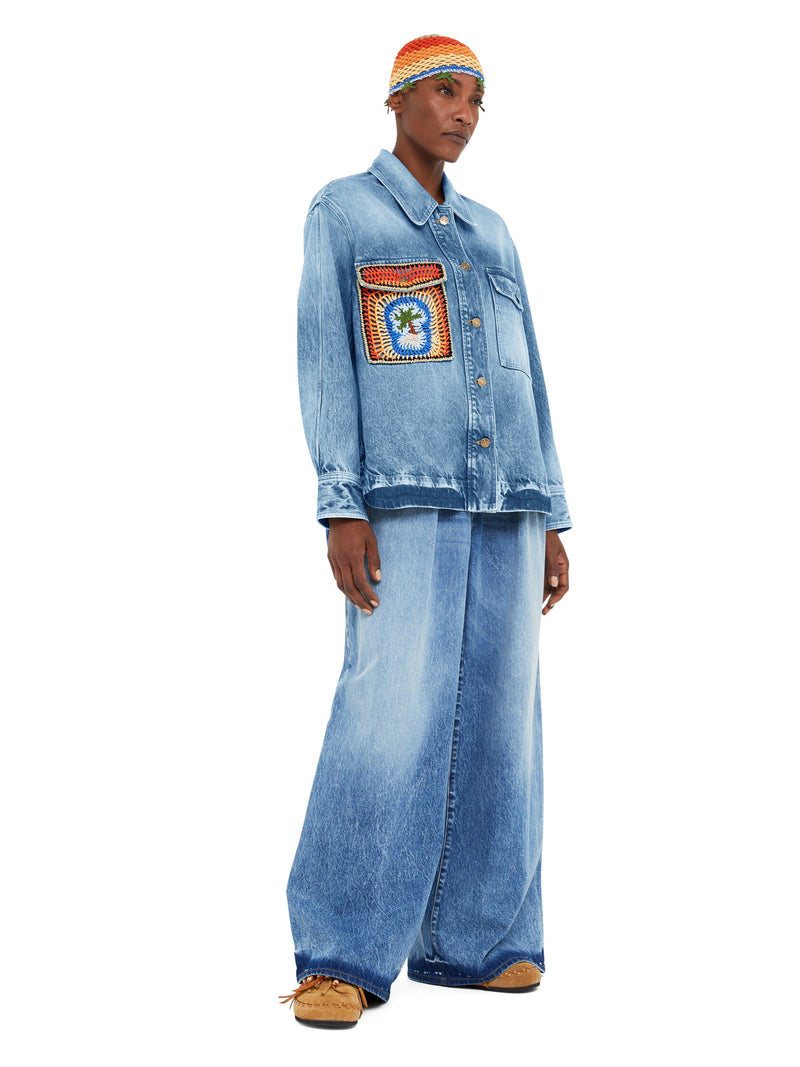 ALANUI SUNNY CROCHET DENIM SHIRT (9855843270961)