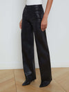 L'AGENCE COATED CLAYTON WIDE LEG PANT