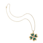 JANE WIN LUCKY IN LOVE CLOVER BLACK PENDANT (10111864045873)