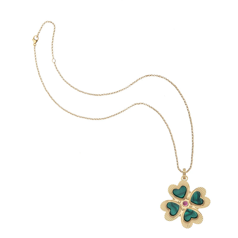 JANE WIN LUCKY IN LOVE CLOVER BLACK PENDANT (10111864045873)