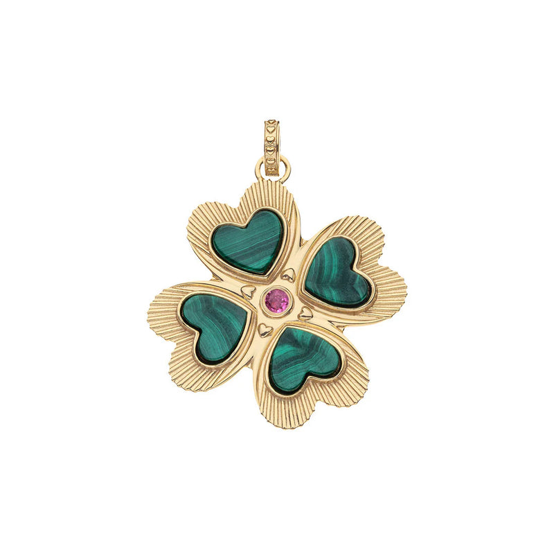 JANE WIN LUCKY IN LOVE CLOVER BLACK PENDANT (10111864045873)