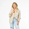 KERRI ROSENTHAL MIA RUFFLE SHIRT IN PLAID (9732075585841)