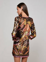 L'AGENCE OCTAVIA SEQUIN SHIFT DRESS