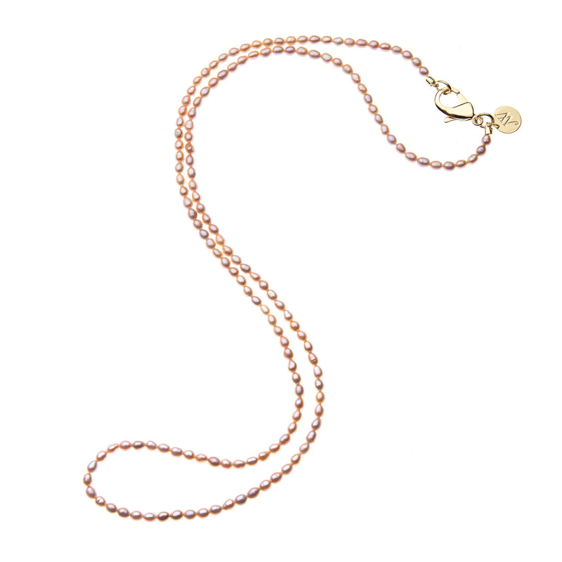 JANE WIN DOUBLE WRAP PINK PEARL NECKLACE (10132332183857)