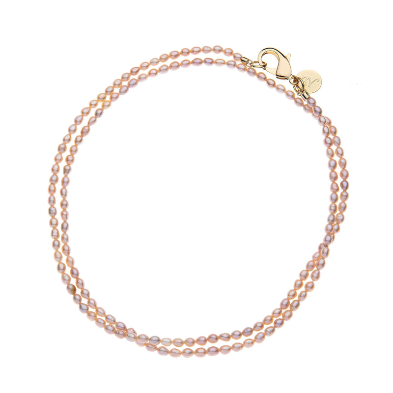 JANE WIN DOUBLE WRAP PINK PEARL NECKLACE (10132332183857)