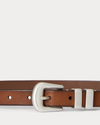 RALPH LAUREN DISTRESSED LEATHER BELT