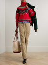 RALPH LAUREN WOOL TURTLENECK FAIR ISLE SWEATER