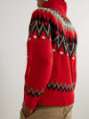 RALPH LAUREN WOOL TURTLENECK FAIR ISLE SWEATER