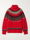RALPH LAUREN WOOL TURTLENECK FAIR ISLE SWEATER