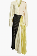 Long Sleeve Pleated Dress (8419783180593)