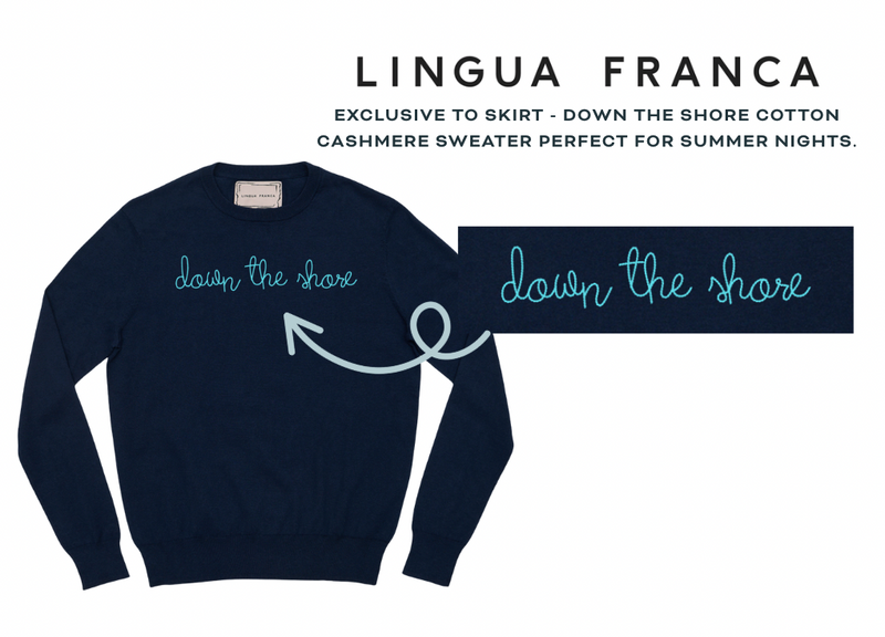 LINGUA FRANCA "DOWN THE SHORE" CREWNECK