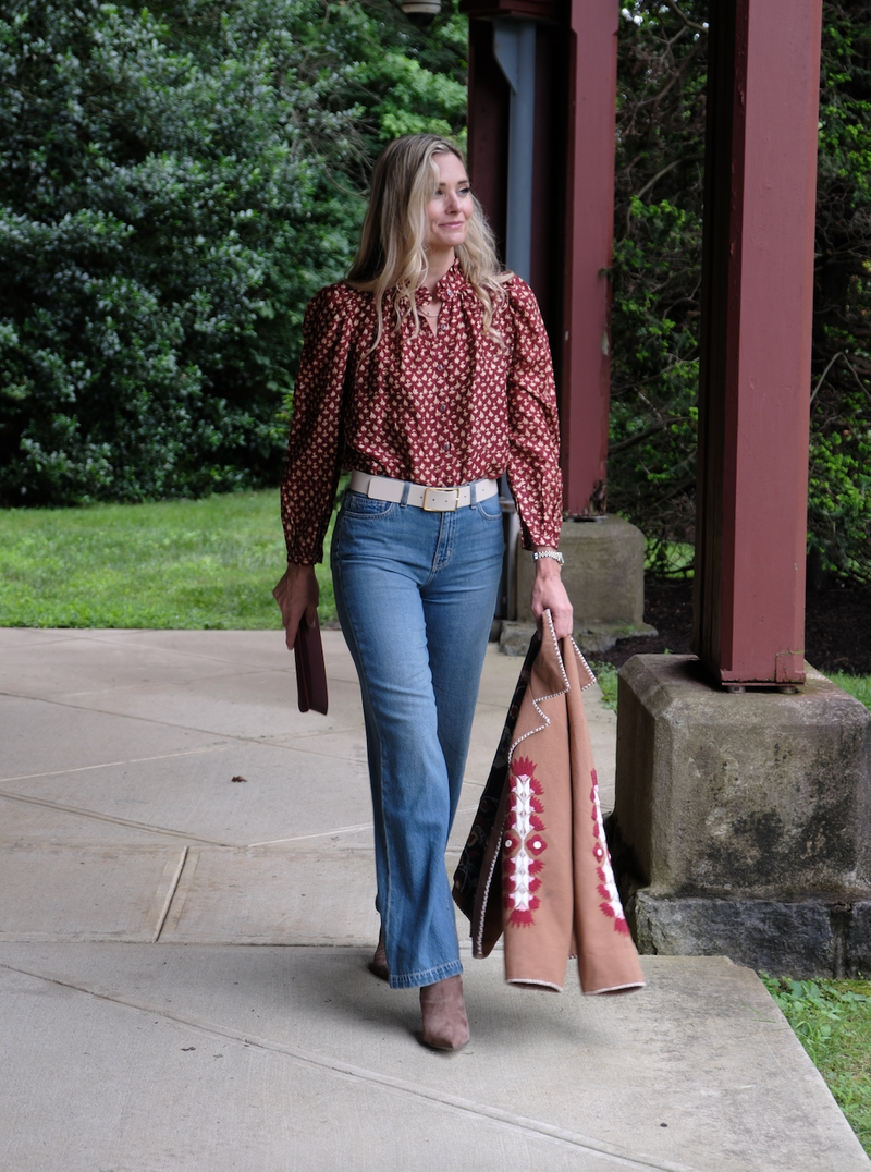 ALIX OF BOHEMIA ANNABEL MAHOGANY BHUTTI SHIRT