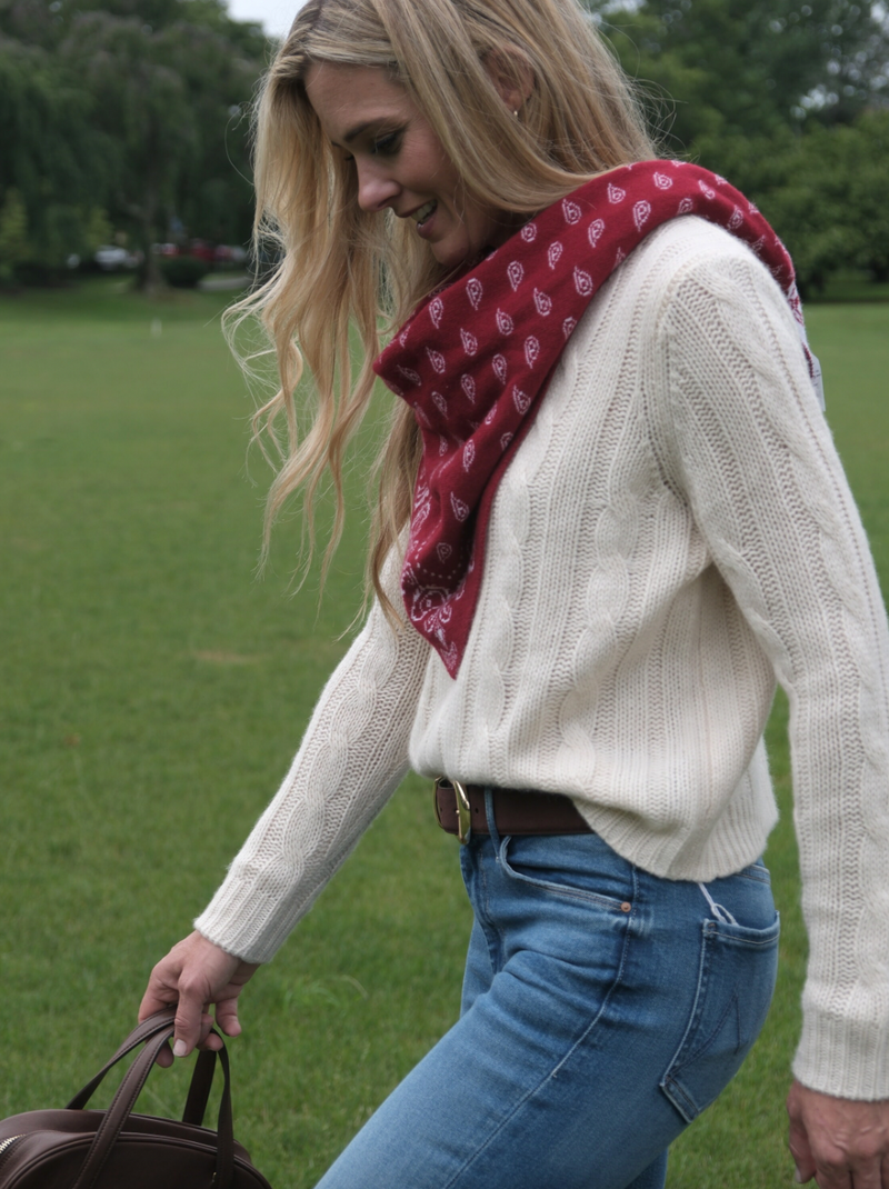 ONE GREY DAY MEL CASHMERE PULLOVER