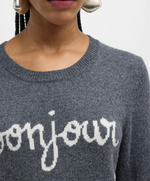 CINQ A SEPT BONJOUR GRAPHIC CREWNECK SWEATSHIRT (9382081626417)