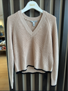 AUTUMN CASHMERE TIPPED SCALLOP SHAKER V NECK (10163727532337)