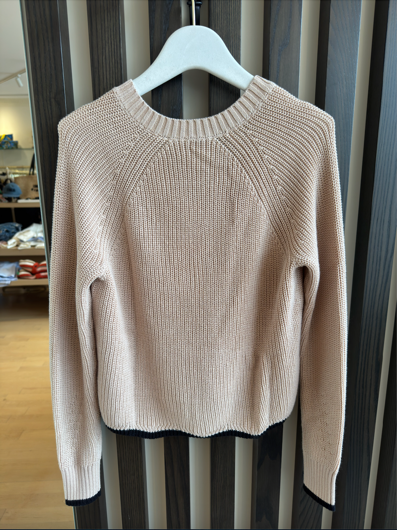 AUTUMN CASHMERE TIPPED SCALLOP SHAKER V NECK (10163727532337)