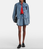 AMI DE COEUR CROPPED DENIM SHIRT (9861051089201)