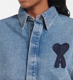 AMI DE COEUR CROPPED DENIM SHIRT (9861051089201)