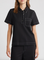 RAG & BONE IRINA CONTRAST STITCH POLO