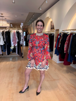 FARM RIO WINTER BREEZE RED MINI DRESS