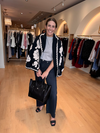 FARM RIO FLORAL ARABESQUE FLEECE COAT