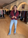 FARM RIO VALENTINA BLACK LONG SLEEVE BLOUSE