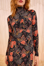 ULLA JOHNSON KOA JERSEY RUCHED FRONT TURTLE