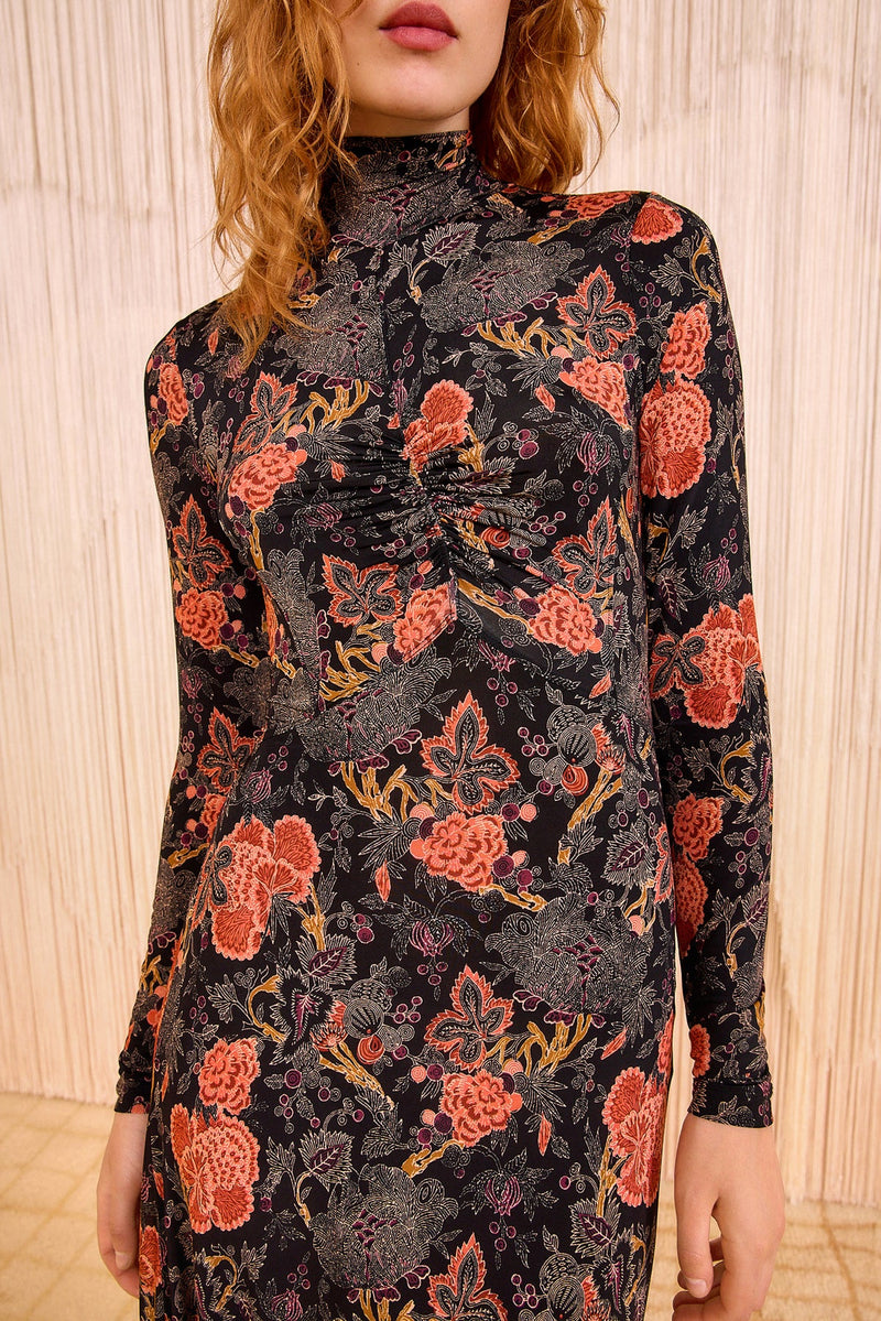 ULLA JOHNSON KOA JERSEY RUCHED FRONT TURTLE