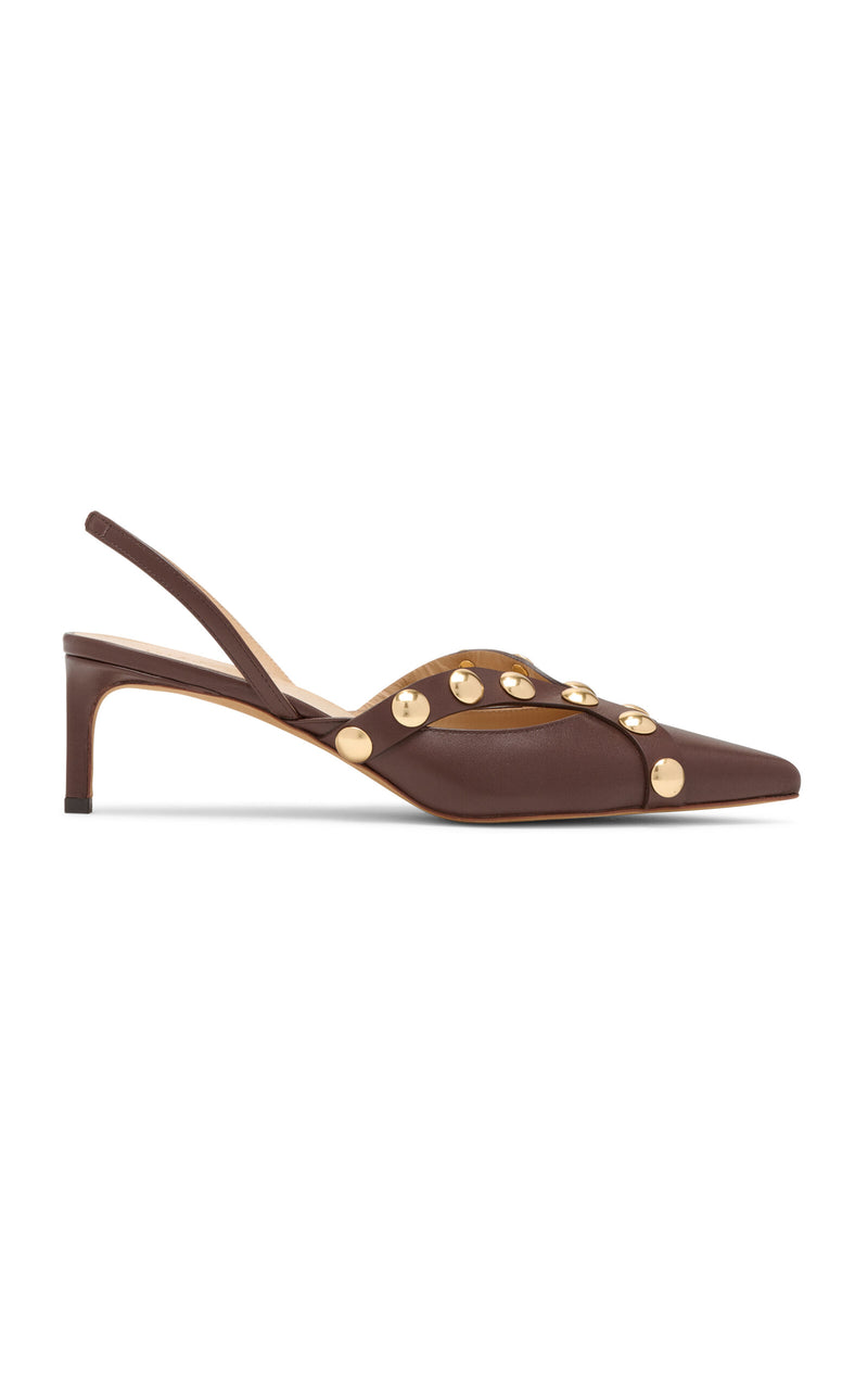 ULLA JOHNSON VENDOME STUDDED KITTEN HEEL