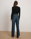 VERONICA BEARD PIPEN CASHMERE PULLOVER