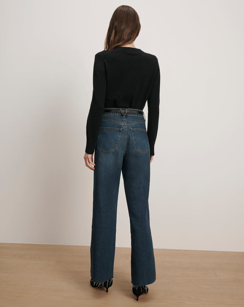 VERONICA BEARD PIPEN CASHMERE PULLOVER