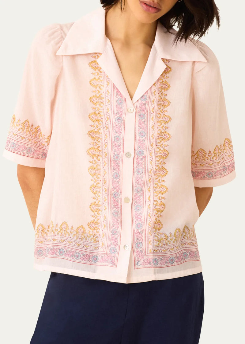 ALIX OF BOHEMIA OPHELIA BLUSH LATTICE SHIRT (10163712753969)