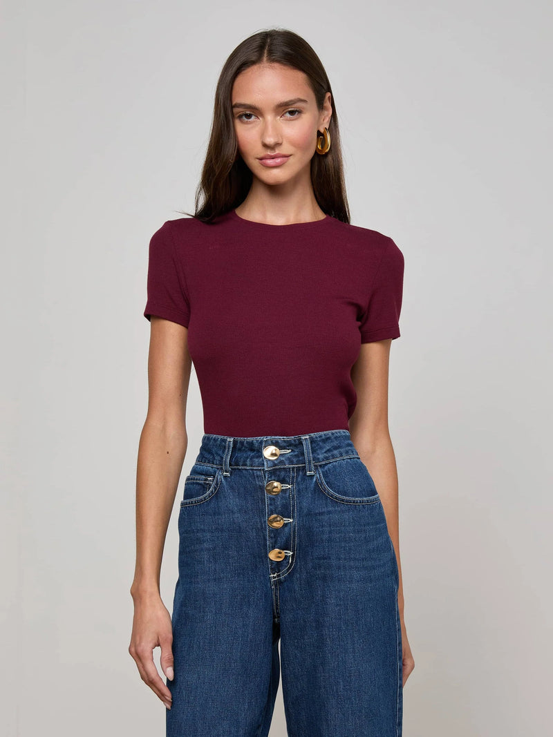 L'AGENCE RESSI CREW NECK TEE