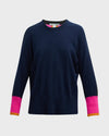 Color Block Relaxed Crew W/ Ra (8400508748081)