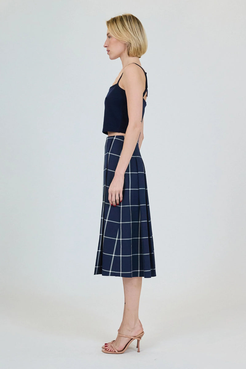 SIMKHAI CORYN PLEATED MINI SKIRT