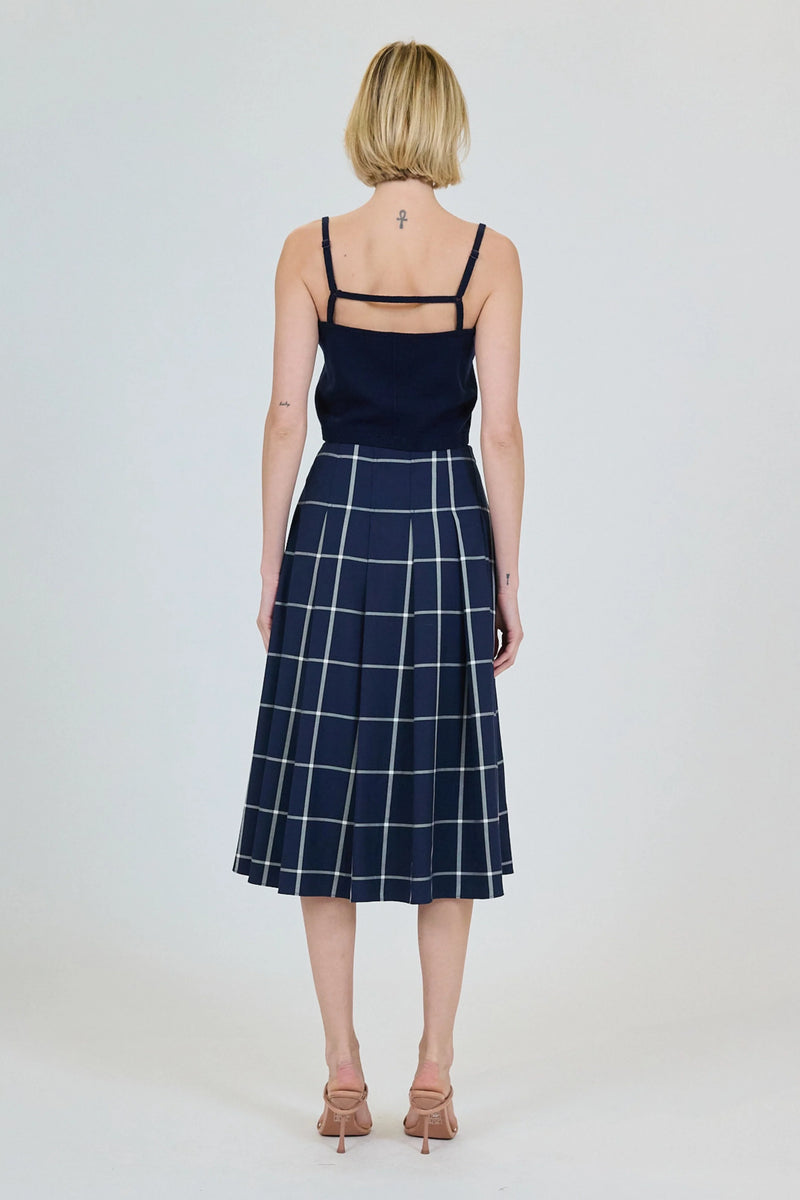 SIMKHAI CORYN PLEATED MINI SKIRT